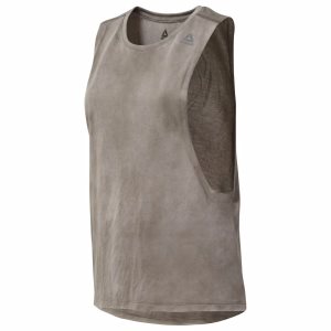 Reebok Combat SprayDye Muskelshirt Damen - Braun - DE 906-QIA